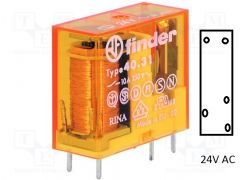 RELE0025 RELE 24V AC 1 SCAMBIO 10A 5 PIN  FINDER 40.31.8.024.000