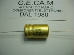 CE47/450 OR 47uf/450v   CONDENSATORE ELETTROL.  orizzontale (sp)