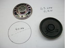 ALT.0041 ALTOPARLANTE X VIDEOCITOFONO 45 Ohm d.40mm H.8,5mm