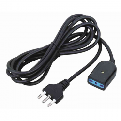 CAV059 PROLUNGA ELETTRICA SPINA-PRESA 16A 3X1  5mt. NERA