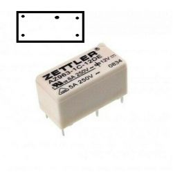 1227 AZ963-1C-12DE  RELE' 12V 6A ZETTLER 5 contatti - JF-D 12V